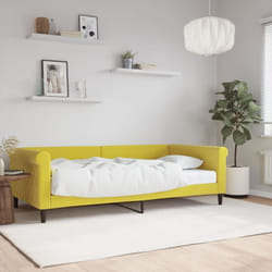Vidaxl Lit De Jour Avec Matelas Jaune 100x200 Cm Velours