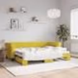 vidaXL Lit de jour avec lit gigogne jaune 80x200 cm velours - 80 x 200 cm