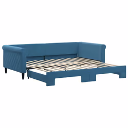 VidaXL 3197777, lit sofa, Bleu, mousse, Métal, Polyester, Bois, 2290 mm, 1100 mm