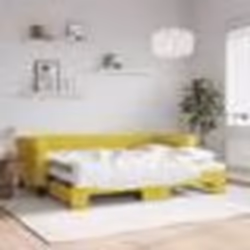 vidaXL Lit de jour avec lit gigogne et matelas jaune 80x200 cm velours - 180 x 200 cm