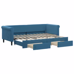 VidaXL 3197811, lit sofa, Bleu, mousse, Métal, Polyester, Bois, 2290 mm, 900 mm