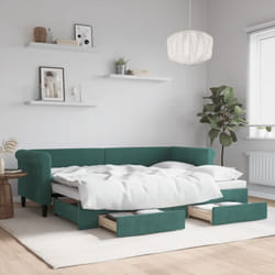 Vidaxl - Lit De Jour Avec Gigogne Et Tiroirs Sans Matelas 80x200 Cm