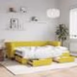 vidaXL Lit de jour avec gigogne et tiroirs jaune 80x200 cm velours - 80 x 200 cm