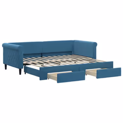 VidaXL 3197818, lit sofa, Bleu, mousse, Métal, Polyester, Bois, 2290 mm, 1000 mm
