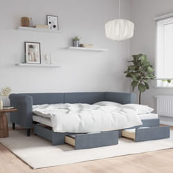 Lit De Jour Avec Gigogne Et Tiroirs Sans Matelas 90x200 Cm Vidaxl