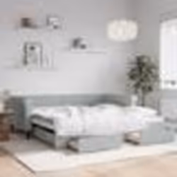 vidaXL Lit de jour avec gigogne et tiroirs sans matelas 100x200 cm - 100 x 200 cm