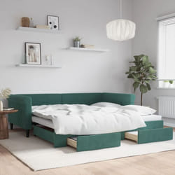 Vidaxl - Lit De Jour Avec Gigogne Et Tiroirs Sans Matelas 100x200 Cm