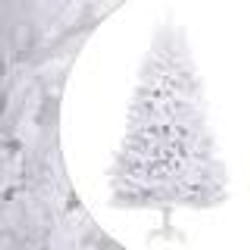 vidaXL Sapin de Noël artificiel à charnières avec support blanc 240 cm