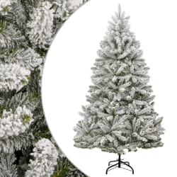 vidaXL Sapin de Noël artificiel 210 cm neige floquée