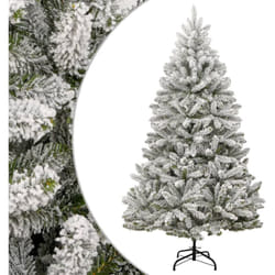 Sapin de Noël artificiel à charnières avec neige floquée 270 cm vidaXL