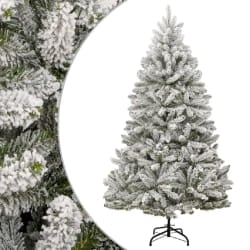 vidaXL Sapin de Noël artificiel à charnières avec neige floquée 300 cm