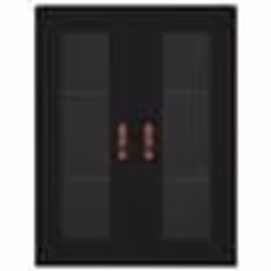 vidaXL Armoires murales 2 pcs noir bois d'ingénierie