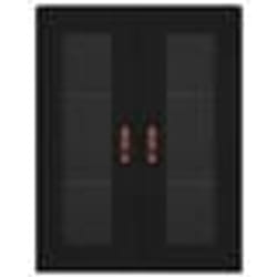 vidaXL Armoires murales 2 pcs noir bois d'ingénierie
