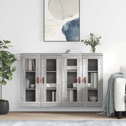 vidaXL Armoires murales 2 pcs sonoma gris bois d'ingénierie