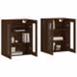 vidaXL Armoires murales 2 pcs chêne marron bois d'ingénierie