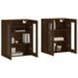 vidaXL Armoires murales 2 pcs chêne marron bois d'ingénierie