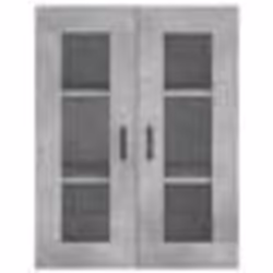 vidaXL Armoires murales 2 pcs gris béton bois d'ingénierie