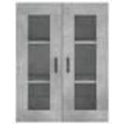 vidaXL Armoires murales 2 pcs gris béton bois d'ingénierie