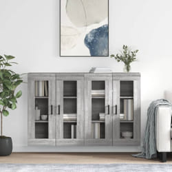 vidaXL Armoires murales 2 pcs sonoma gris bois d'ingénierie