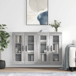 Vidaxl - Armoires Murales 2 Pcs Sonoma Gris Bois D'Ingénierie