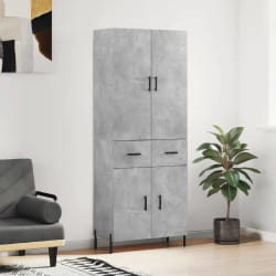 VIDAXL Buffet haut Gris béton 69,5x34x180
