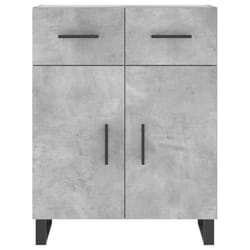 vidaXL Buffet haut Gris béton 69,5x34x180 cm Bois d'ingénierie