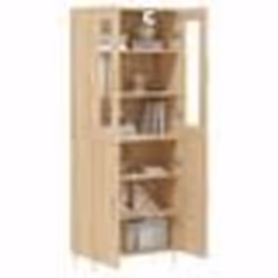 vidaXL Buffet haut Chêne sonoma 69,5x34x180 cm Bois d'ingénierie