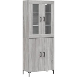 vidaXL Buffet haut Sonoma gris 69,5x34x180 cm Bois d'ingénierie