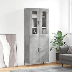 VIDAXL Buffet haut Gris béton 69,5x34x180 cm