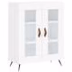 vidaXL Buffet haut Blanc 69,5x34x180 cm Bois d'ingénierie