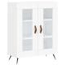 vidaXL Buffet haut Blanc 69,5x34x180 cm Bois d'ingénierie