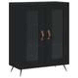 vidaXL Buffet haut Noir 69,5x34x180 cm Bois d'ingénierie