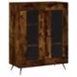 vidaXL Buffet haut Chêne fumé 69,5x34x180 cm Bois d'ingénierie