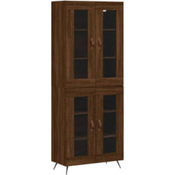 Vidaxl - Buffet haut Chêne marron 69,5x34x180 cm Bois d'ingénierie