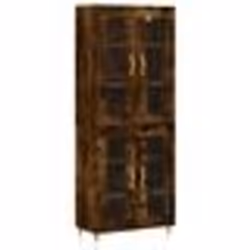 vidaXL Buffet haut Chêne fumé 69,5x34x180 cm Bois d'ingénierie