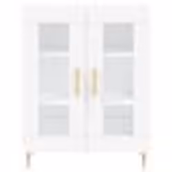 vidaXL Buffet haut Blanc 69,5x34x180 cm Bois d'ingénierie