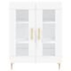 vidaXL Buffet haut Blanc 69,5x34x180 cm Bois d'ingénierie