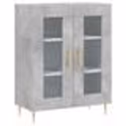 vidaXL Buffet haut Gris béton 69,5x34x180 cm Bois d'ingénierie