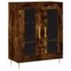 vidaXL Buffet haut Chêne fumé 69,5x34x180 cm Bois d'ingénierie