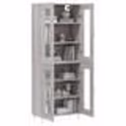 vidaXL Buffet haut Sonoma gris 69,5x34x180 cm Bois d'ingénierie