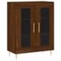 vidaXL Buffet haut Chêne marron 69,5x34x180 cm Bois d'ingénierie