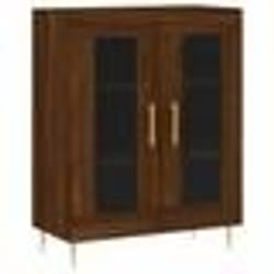 vidaXL Buffet haut Chêne marron 69,5x34x180 cm Bois d'ingénierie