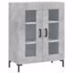 vidaXL Buffet haut Gris béton 69,5x34x180 cm Bois d'ingénierie
