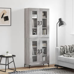 Vidaxl - Buffet haut Sonoma gris 69,5x34x180 cm Bois d'ingénierie