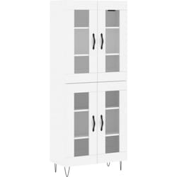 Vidaxl - Buffet haut Blanc 69,5x34x180 cm Bois d'ingénierie