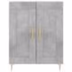 vidaXL Buffet haut Gris béton 69,5x34x180 cm Bois d'ingénierie