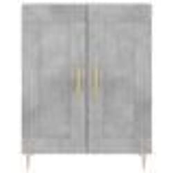 vidaXL Buffet haut Gris béton 69,5x34x180 cm Bois d'ingénierie