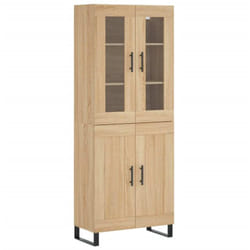 vidaXL Buffet haut Chêne sonoma 69,5x34x180 cm Bois d'ingénierie