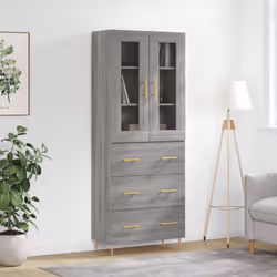 Cherchez-vous un buffet haut de gamme stylé ? Ce buffet haut ajoute un charme élégant à votre intérieur existant ! Matériau d ...