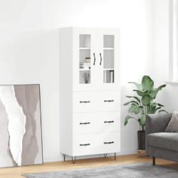 vidaXL Buffet haut 69,5x34x180 cm - Blanc